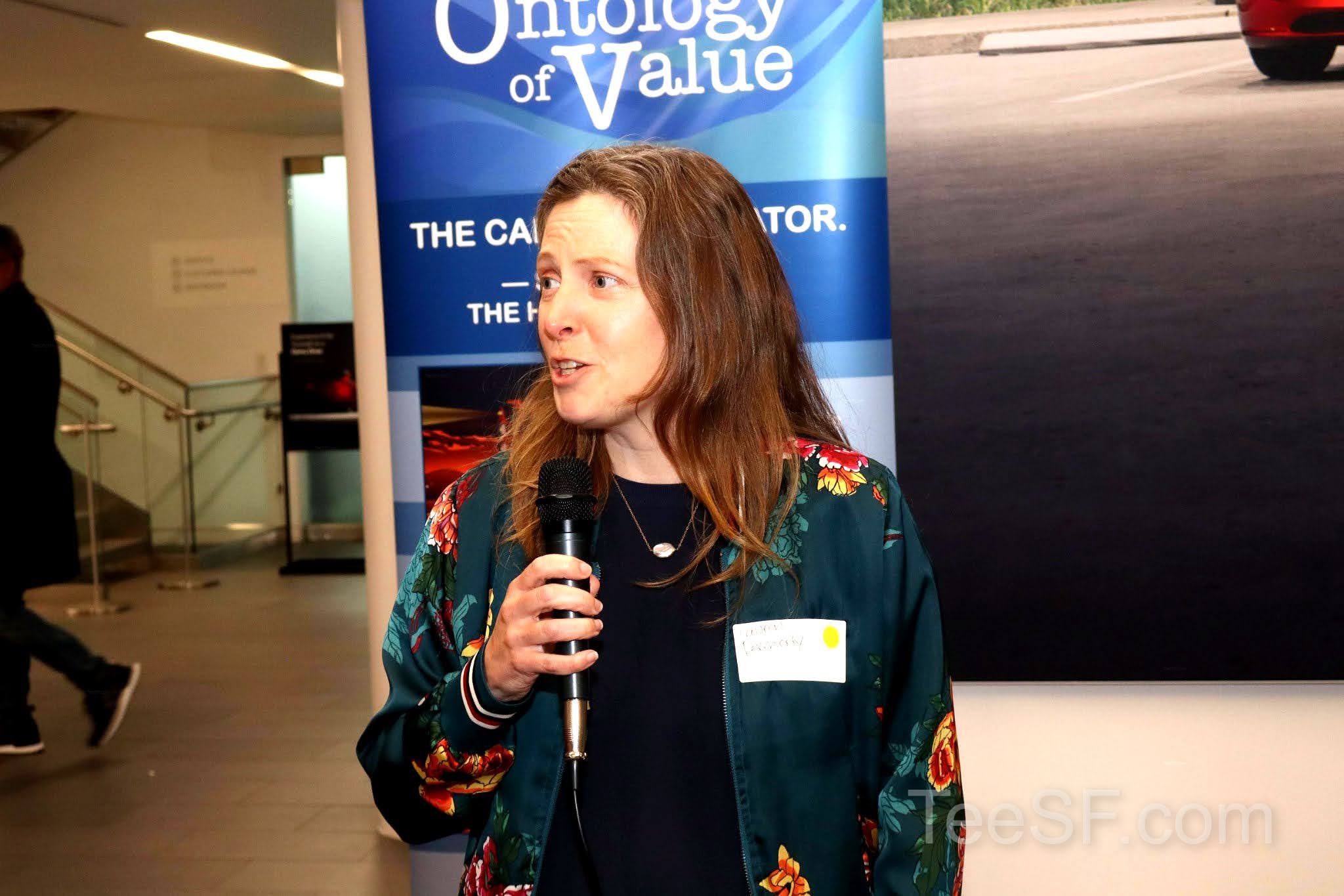 A photo from a pitch night event at Tesla in San Francisco.